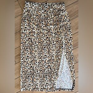 Lane Bryant Leopard Print Maxi Skirt